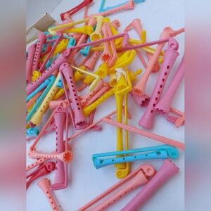 Colorful Vintage Hair Curlers Set ROLLERS Old School